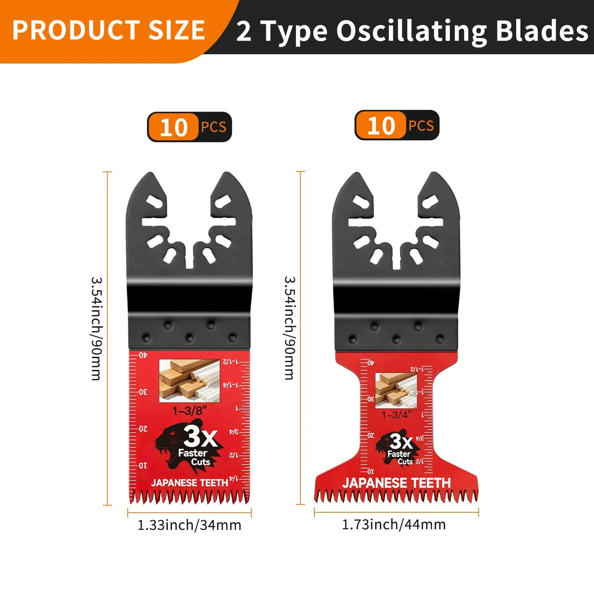 10/20/30/50 Pcs Multitool Professional Japanese Teeth Fast Cutting Oscillating Blade, Compatible with Major Tools, Durable Design, Heavy Duty