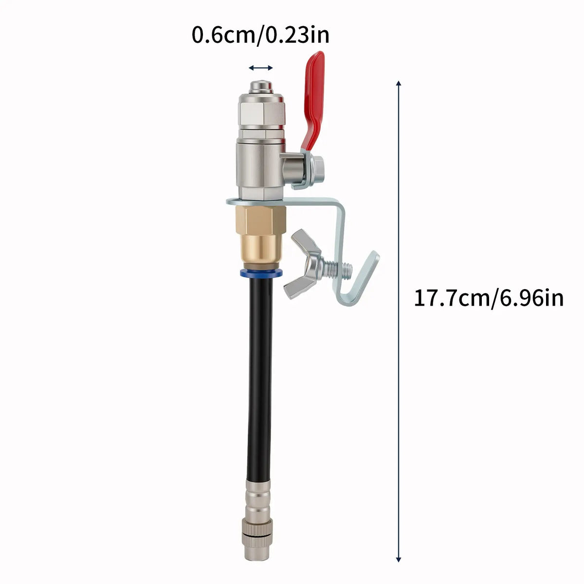 Pulverizador de Agua y Eliminador de Polvo para Amoladora Angular, Accesorio Rociador de Aluminio y Latón de 3,9" (10cm), Alimentación de Agua Ajustable de Modo Dual para Cortar Azulejos, Hormigón, Mármol y Piedra