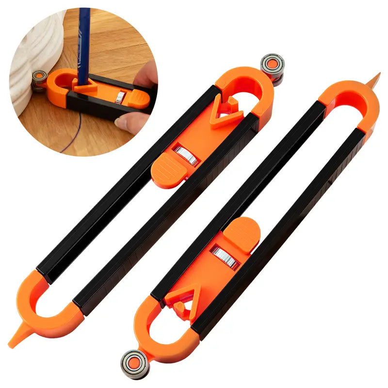Precision Contour Gauge with Lock Feature - Professional Hand Measuring Tool for Flooring, Woodworking, Pipe Fitting, Portable Adjustable Profile Gauge for DIY Enthusiasts, Tools & Hardware,toolupgrade