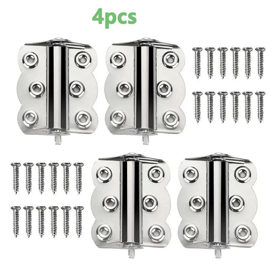 4 bisagras de resorte de acero inoxidable, cierre automático, para puertas mosquiteras, 2.4 x 3 pulgadas, para interiores, exteriores y uso comercial