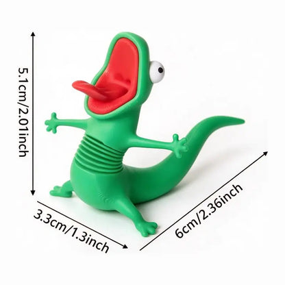 Wobbly Screaming Lizard Spring Toy, Funny Stress Relief Desk Decor, Cute Reptile Figurine, Unique Tabletop Accessory, Novelty Gift for Animal Lovers