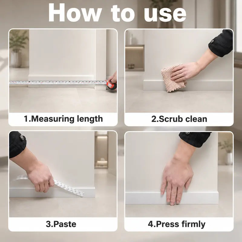 Adhesive Weather Stripping, 16.4Ft x 1.38in Draught Excluder Insulation Tape for Doors, Windows, Shower Sealing