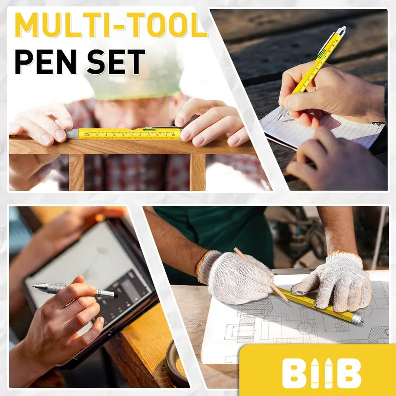 9-in-1 Multitool Pen - Multifunctional Stationery, Fathersdaygift, Christmas Gifts for Him, Mens Gifts, Dad Stocking Stuffers, Anniversary Birthday Gadget,toolupgrade