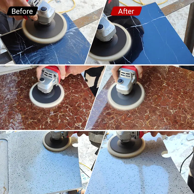 5-Inch Wool Polishing Wheels (1PCS/3PCS 3-Wheel Set Option) for Angle Grinders - Fiberglass Back, Balanced Smooth, Durable Efficient, Heat-Dissipating - Final Step for High Gloss Mirror Finish on Metal/Glass,toolupgrade