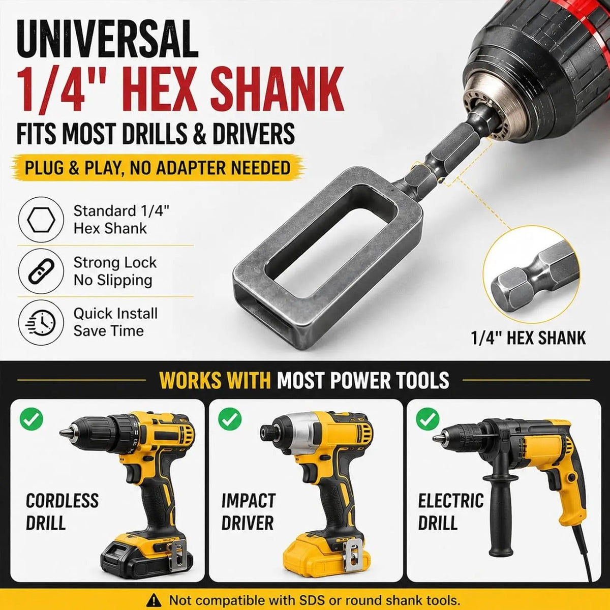 Heavy Duty Multifunctional Wire Twister-Knotter with Twist Sleeve, #9 & #11 Sizes, High-Hardness Steel Tool, Big-Diameter Fit, High Efficiency for General Bundling, Greenhouse Assembly