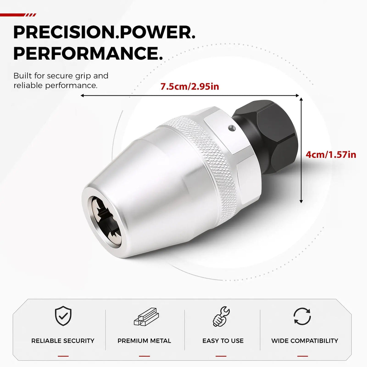 6-13mm Broken Bolt Extractor Set - Metal Damaged Stud Remover Tool for Impact Wrench and Ratchet, Non-Electric Manual Operation
