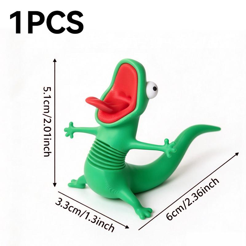 Wobbly Screaming Lizard Spring Toy, Funny Stress Relief Desk Decor, Cute Reptile Figurine, Unique Tabletop Accessory, Novelty Gift for Animal Lovers