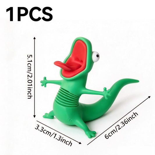 Wobbly Screaming Lizard Spring Toy, Funny Stress Relief Desk Decor, Cute Reptile Figurine, Unique Tabletop Accessory, Novelty Gift for Animal Lovers