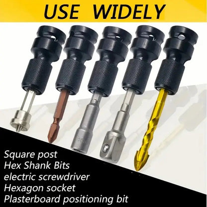 1/2 inch Square Drive to 1/4 inch Hex Female Socket Adapter Converter Chuck Adapter for Impact Air and Electric Wrench