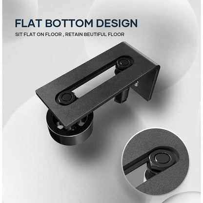Barn Door Floor Guide,8 Assemble Setup Options,Wall Mount System,Adjustable Stay Roller,Flush Flat Bottom Design
