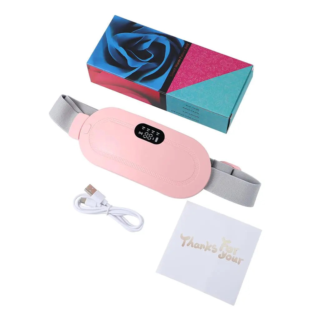 Menstrual Heating Pad Belt, Period Heating Pad, Cordless Electric Waist Belt, Warming Abdominal Massager with Vibration