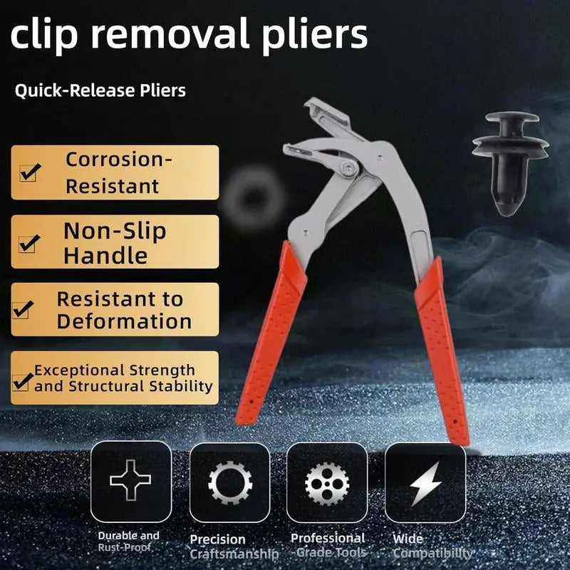 New Auto Fastener Clip Removal Pliers - Heavy-Duty Metal Quick-Release Hand Tools, Non-Destructive Plastic Clip Removal Pliers & Pincers, Automotive Disconnect Repair Hardware, Essential Tools and Gadgets for Outdoor Emergencies,toolupgrade