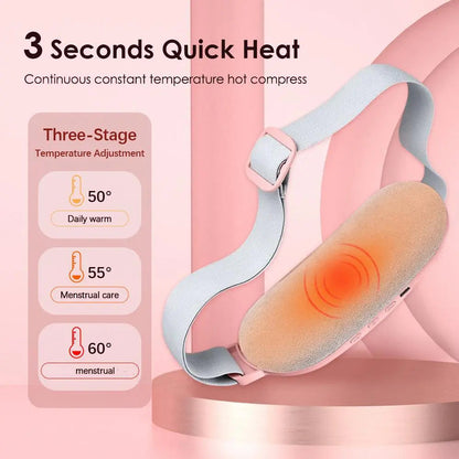 Menstrual Heating Pad Belt, Period Heating Pad, Cordless Electric Waist Belt, Warming Abdominal Massager with Vibration