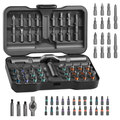Ratchet Magetic Screwdriver Set, S2 Steel Precision Screwdriver Set - Removable Self Assembly Screwdriver Kit for Furniture Assembly and Repair - Gift for DIYer toolupgrade