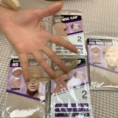 HD Wig Caps 5 Packages 10pcs - Light Brown Elastic Medium Nylon Stocking Caps for Cosplay, Breathable Wig Caps for Comfort and Style