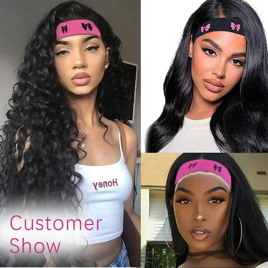 3pcs Lace Melting Band，Elastic Bands for Wigs - Lace Melting, Edge Wrap to Lay Edges,Ear Free Elastic Wig Band for Lace Front Wigs Zero Ear Pressusre Melting Edge Band Wig Tool