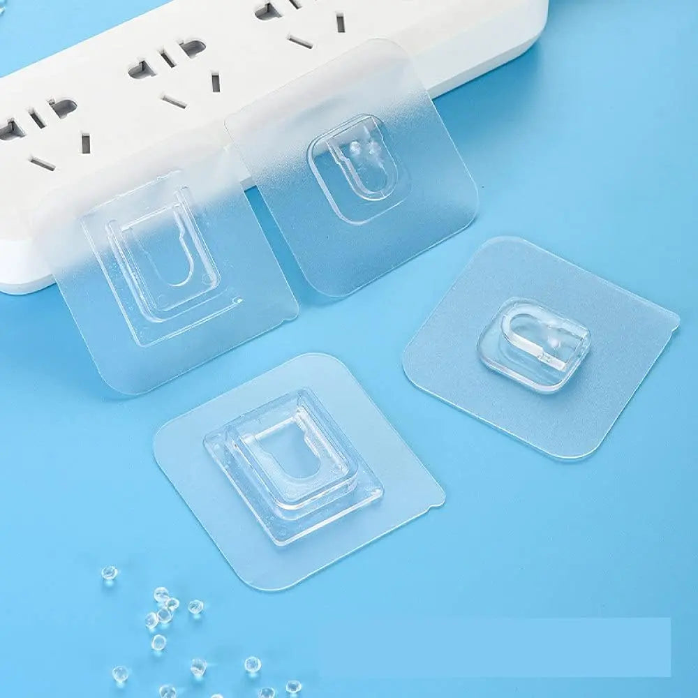 10/15 pairs Wall Hooks Hanger Double Sided Adhesive Suction Cup Sucker Kitchen Bathroom Wall Storage Holder Organizer