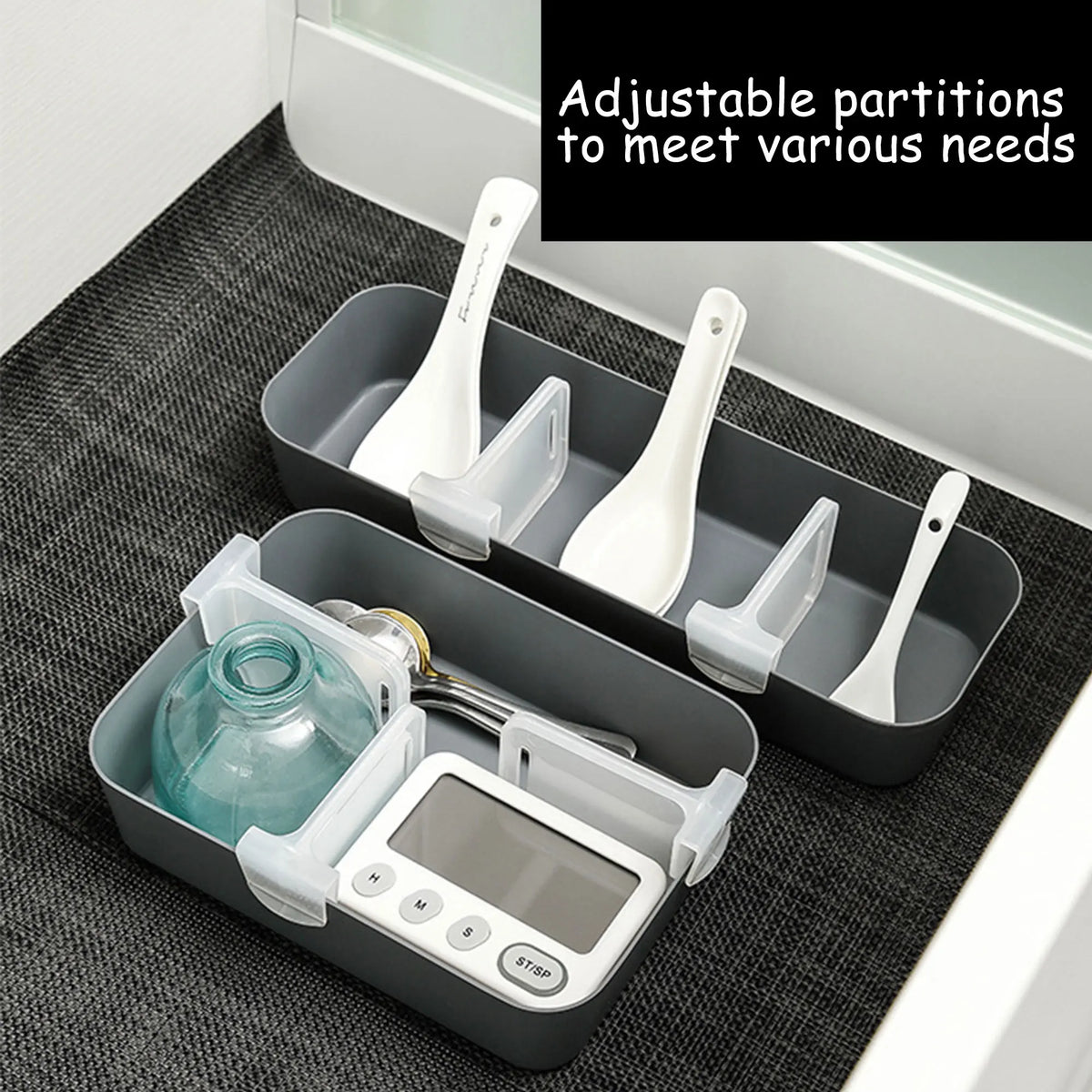 16-Count Durable Translucent Anti-Fall Adjustable Fridge Drawer Dividers, Clear Plastic Refrigerator Organizer Bins, Portable Storage Baskets for Bottles & Cans (16-Pcs Combination Set)
