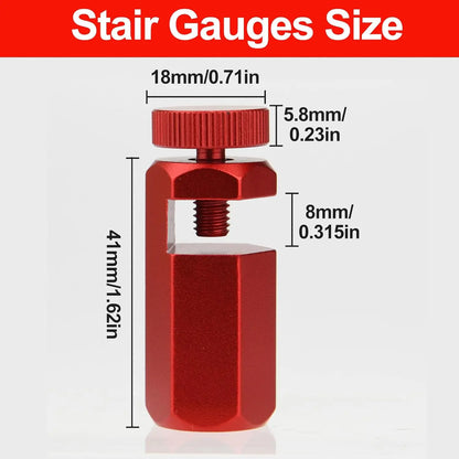 Tall Stair Gauges for Framing Square with Holder and Hook, Framing Jig for Speed Square, Framing Square Stops for Carpentry Squares & Circular Saw