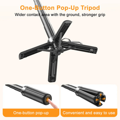 2026 Upgrated 4-in-1 Magnetic Selfie Stick with Remote for Cell Phone 360° Rotation.Can Transforms into Mini Tripod/Camera Grip/Handheld Stabilizer/Phone Stand.Extend to 25 inches