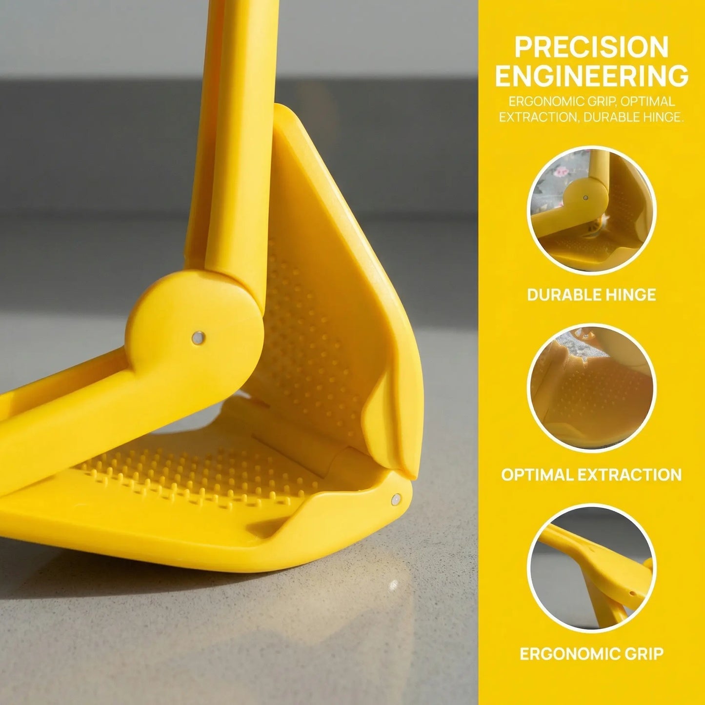 Kitchen Lemon Juicer - The Last One You’ll Ever Need, Maximum Yield, Minimum Effort, Fresh Fruit Juice in 3 Simple Steps, Includes Bowl & Juicer Cup