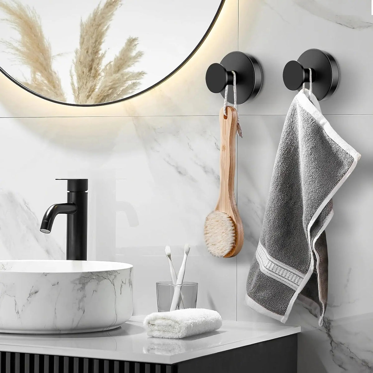 2 PCS Suction Cup Hooks christmas gift Gadgets Kitchen home essentials suction Hooks bathroom accessories Waterproof Reuseable for Shower Bathroom Towel Hooks Shower Hooks Holders Shower Hooks Hanging Towels Loofah Robe