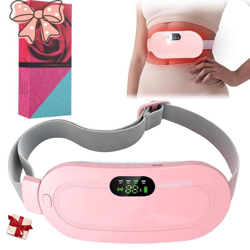 Menstrual Heating Pad Belt, Period Heating Pad, Cordless Electric Waist Belt, Warming Abdominal Massager with Vibration