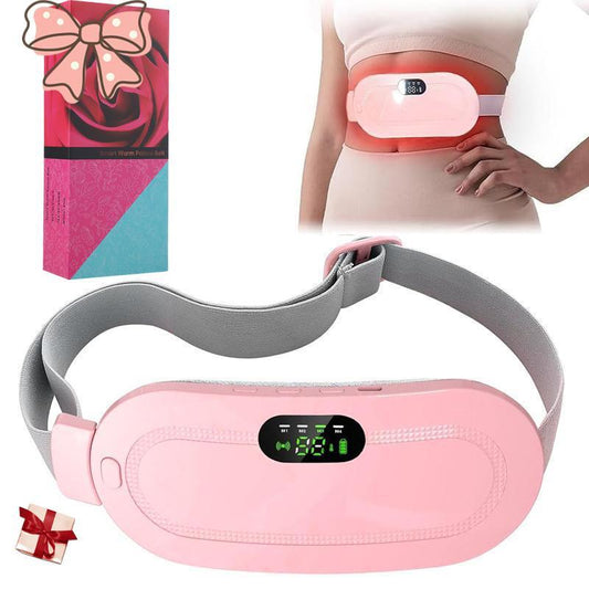 Menstrual Heating Pad Belt, Period Heating Pad, Cordless Electric Waist Belt, Warming Abdominal Massager with Vibration