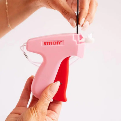 2026 Stitchy Plastic-Body Handheld Sewing Machine - Compact, 6 Needles, 1200 Micro Stitches (1000+), No Magnets/Battery, Multifunctional Home Sewing Tool with Handle, Portable All-in-1 DIY Device for Quick Repairs