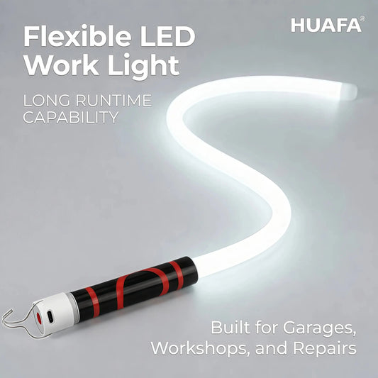 Linterna LED flexible de 29" – Luz de trabajo LED recargable, flexible, de alto lumen, manos libres para reparación de automóviles, debajo del capó, garaje, mecánica, bricolaje, camping y emergencias en carretera, Summervibes