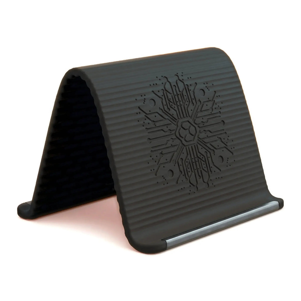 Soporte de teléfono de aluminio y silicona flexible, diseño plegable y enrollable, soporte de escritorio antideslizante universal ajustable para teléfono, tablet, portátil, soporte ergonómico portátil para el hogar, la oficina y viajes-YY