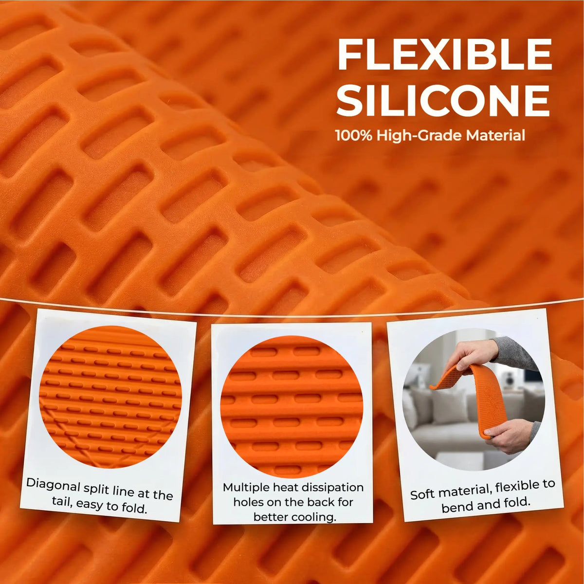 Soporte de teléfono de aluminio y silicona flexible, diseño plegable y enrollable, soporte de escritorio antideslizante universal ajustable para teléfono, tablet, portátil, soporte ergonómico portátil para el hogar, la oficina y viajes-YY