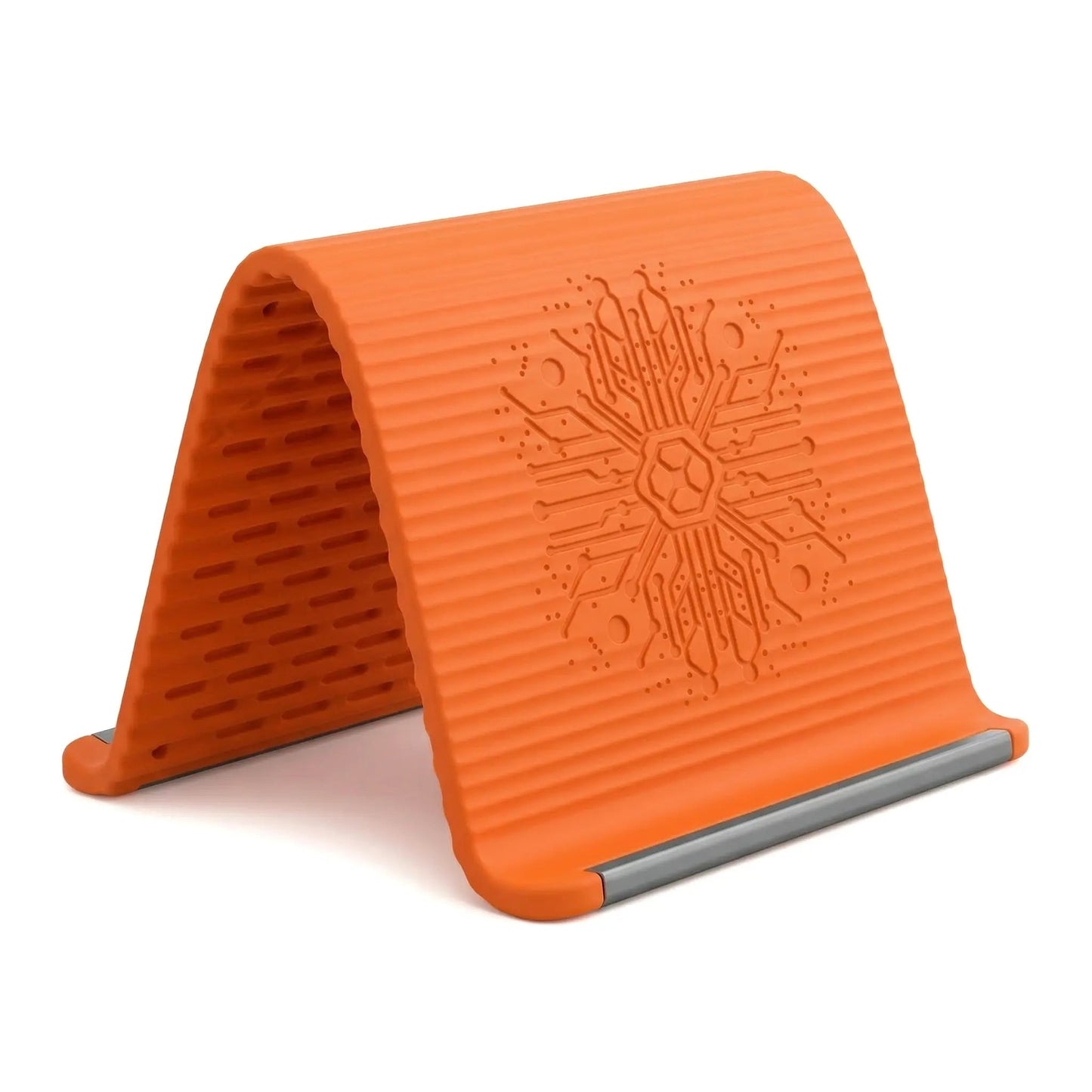 Soporte de teléfono de aluminio y silicona flexible, diseño plegable y enrollable, soporte de escritorio antideslizante universal ajustable para teléfono, tablet, portátil, soporte ergonómico portátil para el hogar, la oficina y viajes-YY