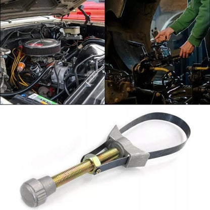 NUEVA herramienta de llave de correa ajustable para extracción de filtro de aceite de coche, llave para filtro de aceite de coche.