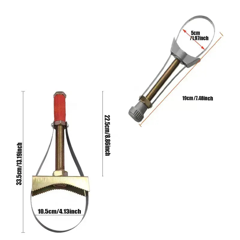 NUEVA herramienta de llave de correa ajustable para extracción de filtro de aceite de coche, llave para filtro de aceite de coche.