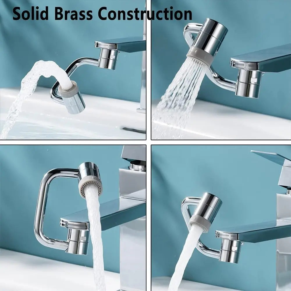 Extensión de aireador de grifo giratorio - para un control fácil y en todos los ángulos, extensor de aireador de grifo giratorio, accesorio rociador de grifos de fregadero de cocina y baño con 2 modos de salpicadura (1 unidad)
