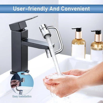 Extensión de aireador de grifo giratorio - para un control fácil y en todos los ángulos, extensor de aireador de grifo giratorio, accesorio rociador de grifos de fregadero de cocina y baño con 2 modos de salpicadura (1 unidad)