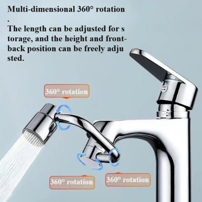 Extensión de aireador de grifo giratorio - para un control fácil y en todos los ángulos, extensor de aireador de grifo giratorio, accesorio rociador de grifos de fregadero de cocina y baño con 2 modos de salpicadura (1 unidad)