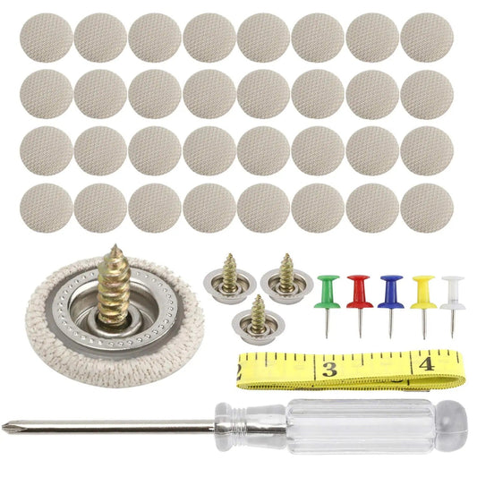 Kit de botones de reparación para tapicería de techo de automóvil, remaches de fijación universales para techo de coche con herramienta de instalación, compatible con todos los vehículos