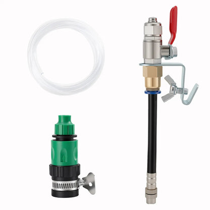 Pulverizador de Agua y Eliminador de Polvo para Amoladora Angular, Accesorio Rociador de Aluminio y Latón de 3,9" (10cm), Alimentación de Agua Ajustable de Modo Dual para Cortar Azulejos, Hormigón, Mármol y Piedra