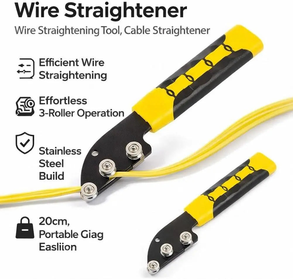 Herramienta de enderezamiento de cable de acero inoxidable - Dispositivo manual profesional para desenroscar y doblar para proyectos de electricistas, HVAC y telecomunicaciones