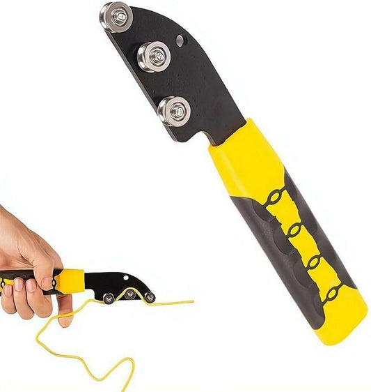 Herramienta de enderezamiento de cable de acero inoxidable - Dispositivo manual profesional para desenroscar y doblar para proyectos de electricistas, HVAC y telecomunicaciones