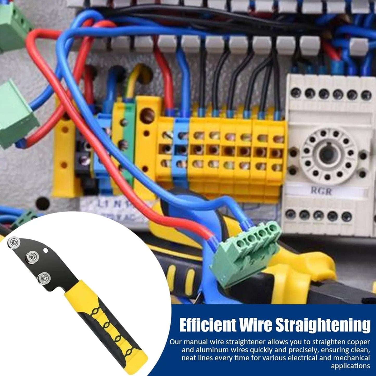 Herramienta de enderezamiento de cable de acero inoxidable - Dispositivo manual profesional para desenroscar y doblar para proyectos de electricistas, HVAC y telecomunicaciones