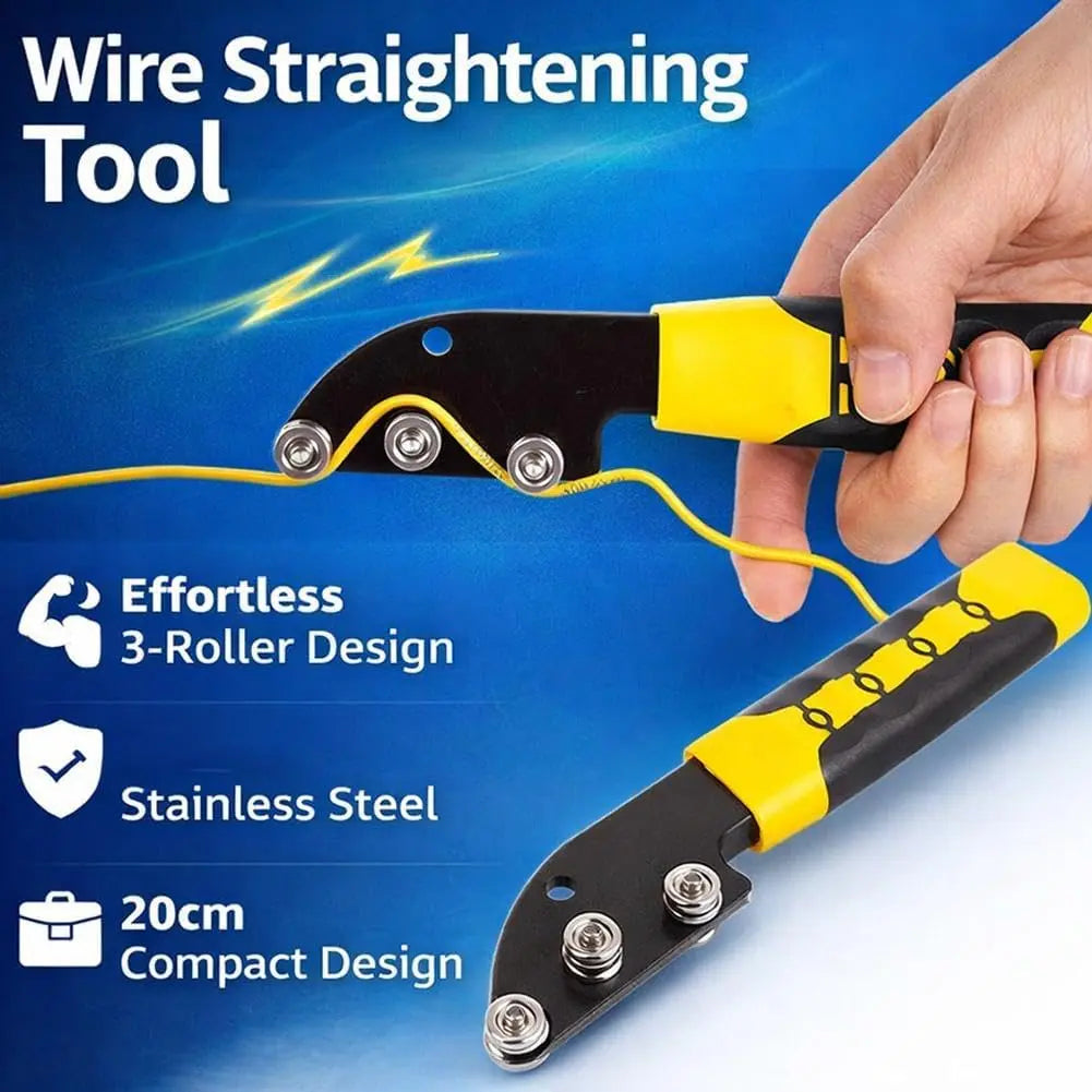 Herramienta de enderezamiento de cable de acero inoxidable - Dispositivo manual profesional para desenroscar y doblar para proyectos de electricistas, HVAC y telecomunicaciones