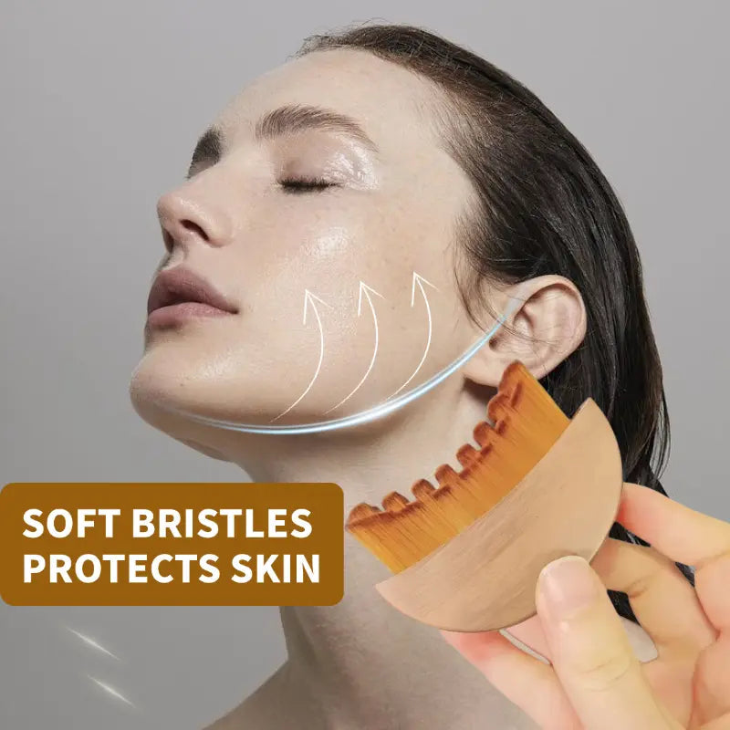 Summervibes Face Lymphatic Contour Brush for Jawline & Chin Sculpting Dry Brushing Massager for Lymphatic Drainage & Facial Fatigue Relief Ergonomically Designed to Fit The Skin Precisely 1PCS Beauty Roller Daily